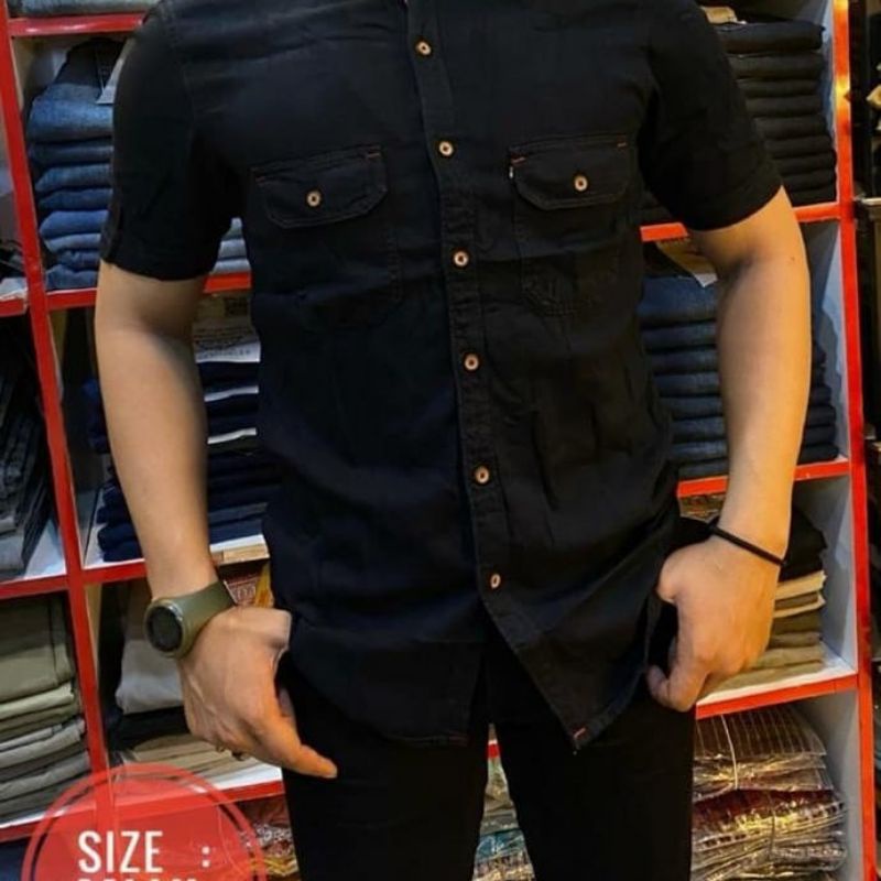 ใหม่-พร้อมส่ง-เสื้อเชิ้ตลําลอง-สําหรับผู้ชาย-แขนสั้น-พิมพ์ลาย-levis