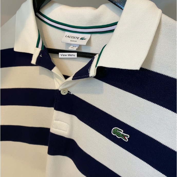 used-like-new-lacoste-polo-stripes-slim-fit-เสื้อโปโล