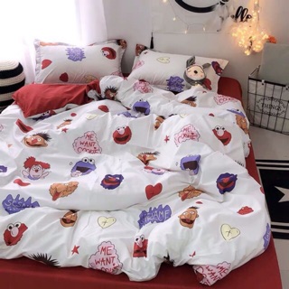 ชุดผ้าปูที่นอน พร้อมปลอกหมอกและที่ใส่ผ้าห่ม