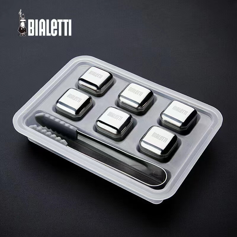 พร้อมส่ง-bialetti-ก้อนน้ำแข็งสแตนเลส-ก้อนน้ำแข็งเทียม-น้ำแข็งเหล็ก-น้ำแข็งสแตนเลส-ice-cube-ไม่มีวันละลาย