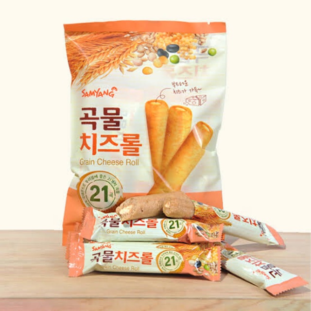 ภาพหน้าปกสินค้าSamyang Grain Cheese Roll ซัมยัง เกรน ชีสโรล ธัญพืชอบกรอบสอดไส้ชีส นำเข้าจากเกาหลี 80g