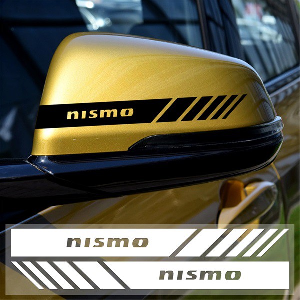 สติกเกอร์สะท้อนแสง-nissan-nismo-ตกแต่งรถ-มือจับประตู-กระจกมองหลัง-2-ชิ้น