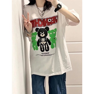 เสื้อยืดสีขาวเติมของแล้วจ้า！ เสื้อยืดลายสวยๆเท่ๆๆใส่แล้วดูดี  เนื้อผ้าระบายอากาศได้ดี  สกีนลายหุ่นยนต์S-4XL