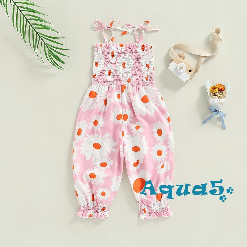 aqq-infant-summer-jumpsuit-girls-tie-up-smocked-flower-leaf-print-spaghetti-strap-romper