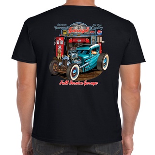 เสื้อยืดผ้าฝ้ายพิมพ์ลายคลาสสิก เสื้อยืด พิมพ์ลาย Hotrod 58 Hot Rod American Classic intage Serice Garage 8 Car 27 สําหรั