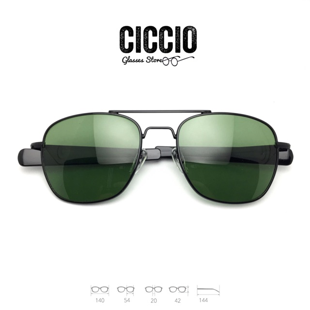 ciccio-ซิคซิโอ-แว่นกันแดดรุ่น-classic-ทรง-ao-เลนส์กระจกแท้