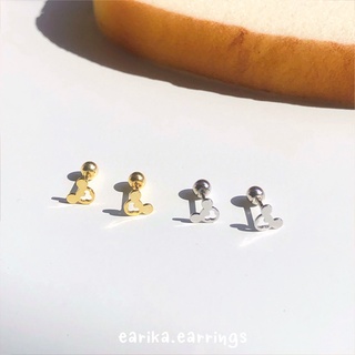 earika.earrings - mickey piercing จิวหูเงินแท้ลายมิกกี้ (มีให้เลือกสองสี) (ราคาต่อชิ้น) เหมาะสำหรับคนแพ้ง่าย