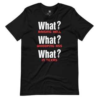 เสื้อยืดชาย เสื้อเบลาส์ DIY เสื้อยืด WWE 2022 นิวสโตนโคลด์สตีฟออสติน "เท็กซัสอะไร" (Ml เสื้อสีขาว