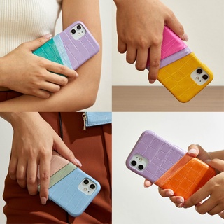 ราคา(ใส่โค้ด MUSESH65 ลดเพิ่ม 65.-) MUSE 3Tone Card Holder Phone Case COLORFUL (11/11Pro/11Pro Max)