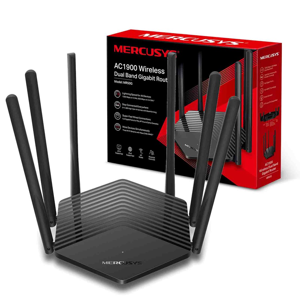 MERCUSYS AC1900 Wireless Dual Band Gigabit Router MR50G 1900Mbps | Shopee  Thailand