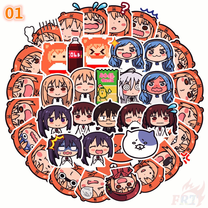 himouto-umaru-chan-สติ๊กเกอร์-anime-doma-umaru-diy-fashion-waterproof-mixed-doodle-decals-สติ๊กเกอร์