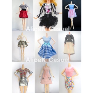 ภาพขนาดย่อของสินค้าเสื้อผ้าตุ๊กตาชุดลำลองตุ๊กตา ชุดกระโปรงตุ๊กตา Casual สั้น/พลีท สำหรับตุ๊กตาความสูง 30cm
