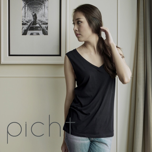 ภาพสินค้าpicht Sleeveless V Neck เสื้อยืดแขนกุด คอวี จากร้าน picht.official บน Shopee ภาพที่ 2