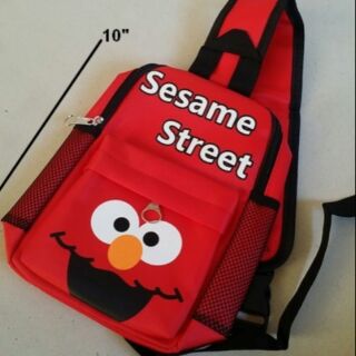 เป้สะพายเฉียง กระเป๋าคาดอก Shoulder bag ลาย เซซามี สตรีท Sesame Street elmo เอลโม่ ขนาด 6x10x3 นิ้ว