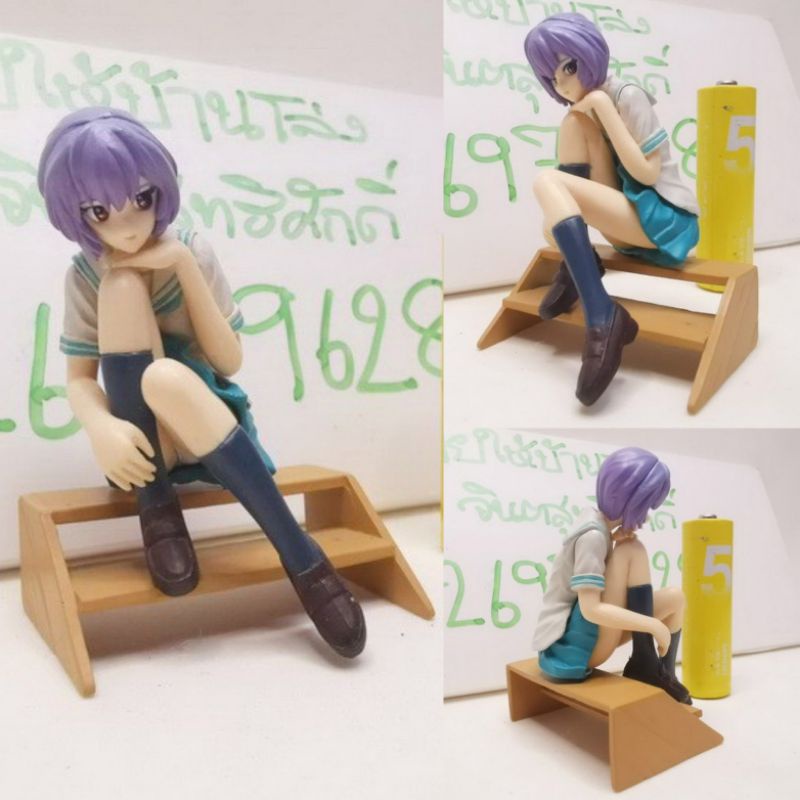 แท้-กาชาปอง-มือ1-bandai-hg-neon-genesis-evangelion-collection-figure-rei-ayanami-plain-clothes-student-uniform-เรย์