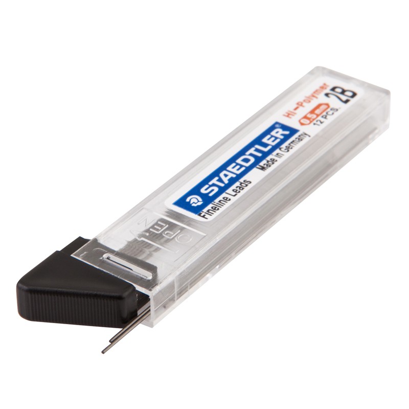 staedtler-hi-polymer-สเต็ดเลอร์-ไส้ดินสอดำ-hb-2b-12หลอด-กล่อง