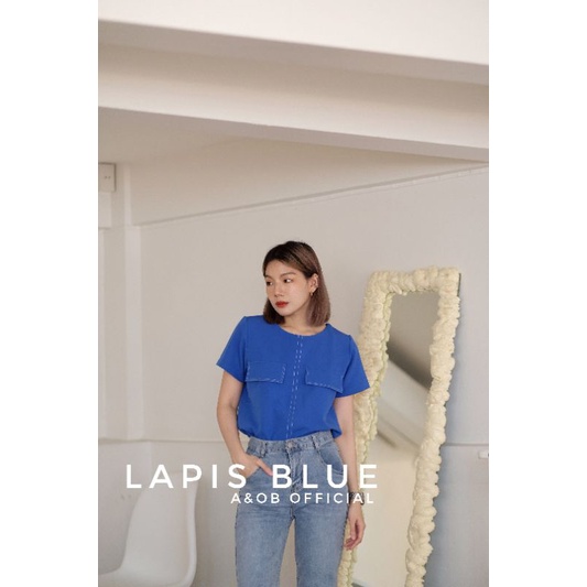 a-amp-ob-เสื้อ-line-blouse-สีใหม่-ขนาดxs-xl-ลิขสิทธิ์เเละการออกเเบบโดยbrand-a-amp-ob