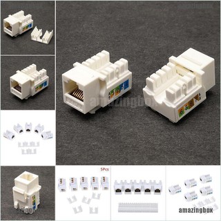 {amazingbox} โมดูลแจ็คเครือข่ายอีเธอร์เน็ต CAT6 RJ45 110 5 ชิ้น