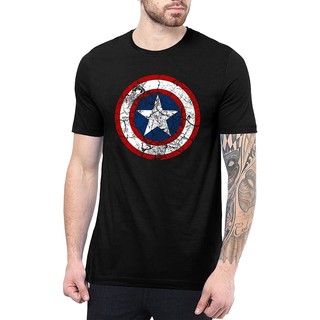 เสื้อยืดใหม่ 2022Men T Shirt ผู้ชายเสื้อยืด Avengers Infinity War Mens กัปตันอเมริกา ชายเสื้อยืดสีดำสินค้าซูเปอร์ฮีโร่L