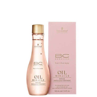 Schwarzkopf BC Bonacure Oil Miracle Rose Oil Hair &amp; Scalp Treatment 100ml (กล่องชมพู กุหลาบ) ทำให้ผมนุ่มสลวยเงางาม Ultime Rose Finishing Oil 100 ml.