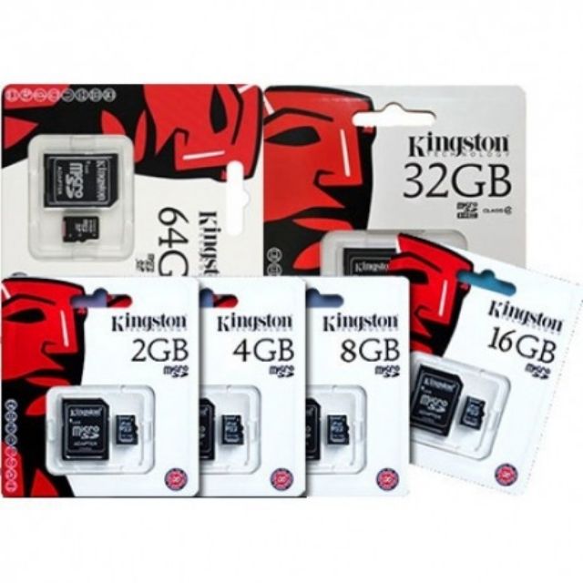 ภาพสินค้าKingston Memory Card Micro SDHC 2/4/8/16/32/64/128GB Class 10 / Class​ 4​ คิงส์ตัน เมมโมรี่การ์ด SD Card จากร้าน gadget_d.dee บน Shopee ภาพที่ 1