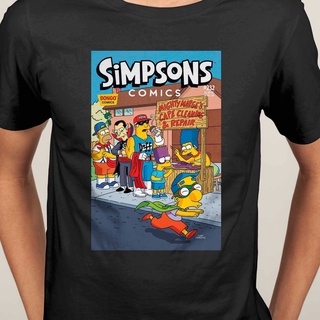 แฟชั่น เสื้อยืดแขนสั้น พิมพ์ลายการ์ตูน The Simpsons Homer Bart Marge Lisa Burn Ned Flanders US สําหรับผู้ชาย