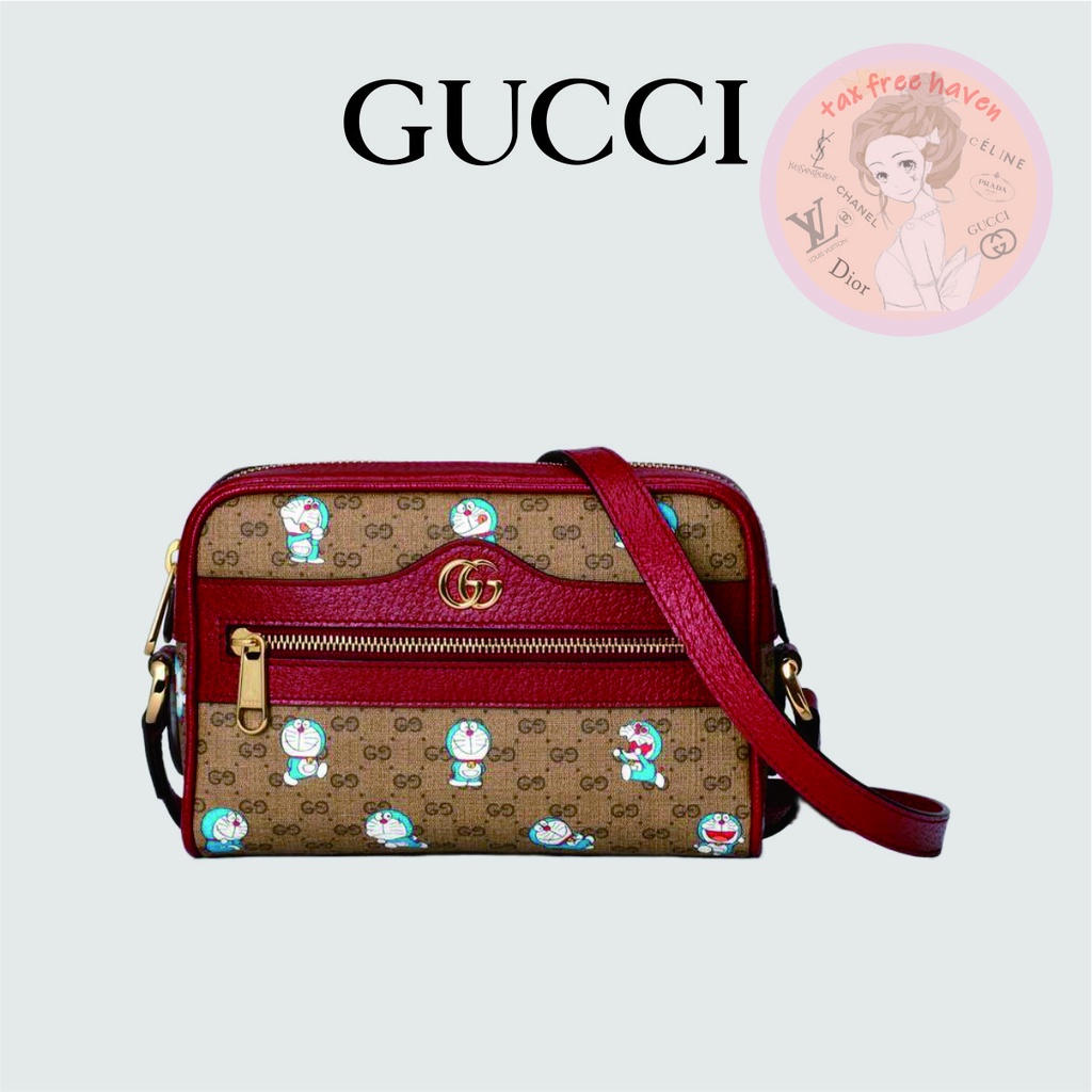 shopee-ราคาต่ำสุด-ของแท้-100-gucci-brand-new-doraemon-x-gucci-mini-handbags