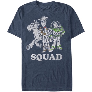 เสื้อยืดสีดำอินเทรนด์New ข้อเสนอพิเศษ หุ่นยนต์ ผู้ชาย Fifth Sun Mens Disney Toy Story Squad T-Shirt คอกลม แฟชั่น  ผ้าฝ้