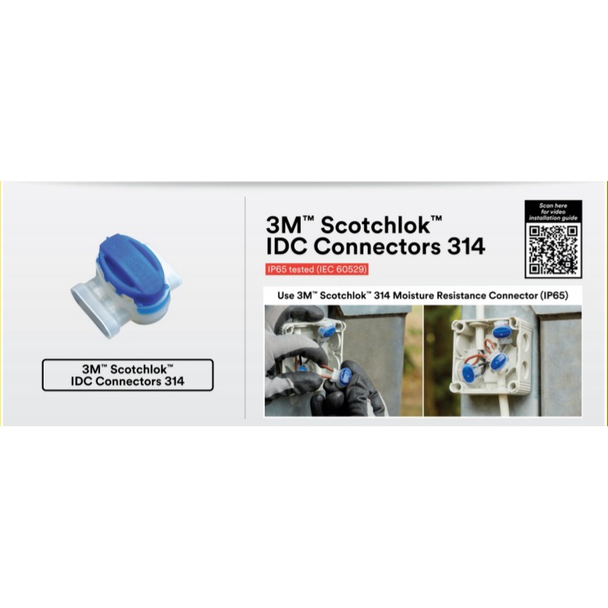 3M Scotchlok Electric IDC 314-BOX, ขั้วต่อสายไฟ Pigtail - 1Bag x (50 ...