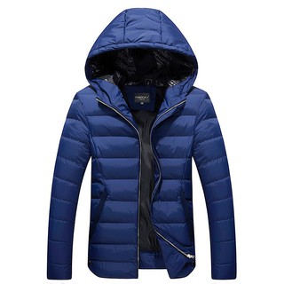 Winter Warm Jacket For Men Hooded Casual Mens Thick Coat Male Slim Outerwear