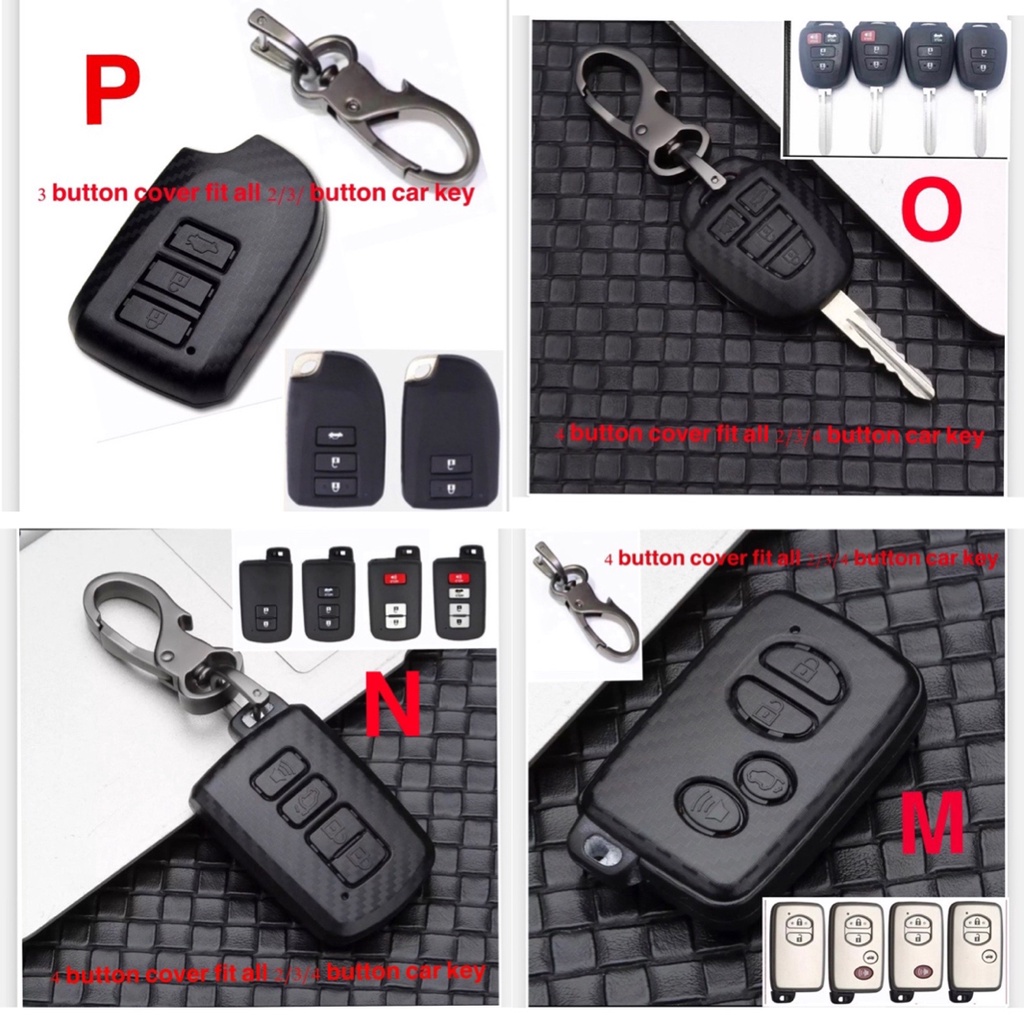 ราคาและรีวิวเคสกุญแจรีโมท Toyota Yaris Ativ (3ปุ่ม)&(2ปุ่มกด) เคสกุญแจ ABS