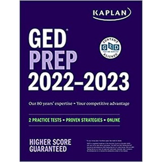 เล่มจริง * หนังสือภาษาอังกฤษ GED Test Prep 2022-2023: 2 Practice Tests + Proven Strategies + Online (Kaplan Test Prep)