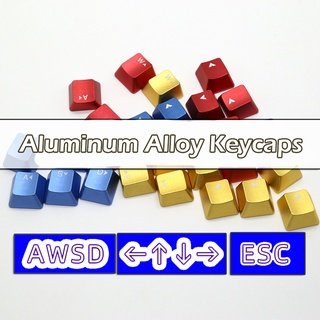ภาพหน้าปกสินค้าAluminum Alloy-Arrow-WASD-ESC Keycap Artisan Metal Custom Keycaps for Cherry MX Mechanical Gaming Keyboard ที่เกี่ยวข้อง
