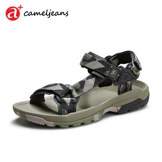 Cameljeans รองเท้าแตะลําลอง พื้นนิ่ม เหมาะกับเดินชายหาดกลางแจ้ง สําหรับผู้ชาย