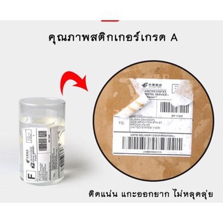 ภาพขนาดย่อของภาพหน้าปกสินค้าสติ๊กเกอร์บาร์โค้ดความร้อนแบบแผ่น (ไม่ต้องใช้หมึก) Barcode Sticker Label สติ๊กเกอร์บาร์โค้ด / ป้ายสติ๊กเกอร์ จากร้าน home.thai บน Shopee