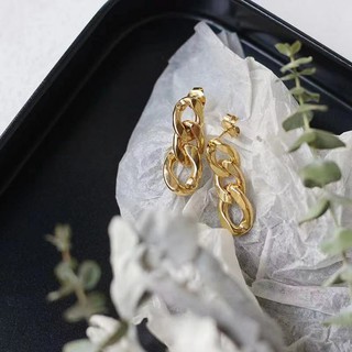 Lea twist-chain earring