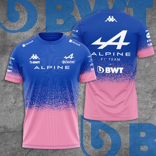 Bwt Alpine F1 เสื้อยืดลําลอง แขนสั้น พิมพ์ลายโลโก้ทีม Kappa Castrol 3D เหมาะกับการเล่นกีฬา 6XL แฟชั่นฤดูร้อน สําหรับผู้ชาย ผู้หญิง