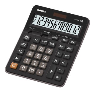 Casio Calculator เครื่องคิดเลข  คาสิโอ รุ่น  GX-12B แบบตั้งโต๊ะ ขนาดใหญ่ 12 หลัก สีดำ