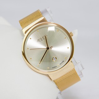 JULIUS นาฬิกาแบรนด์เกาหลี สายสแตนเลส  รุ่น JA426 สายสีทอง (GOLD)  หน้าปัดสีทอง(GOLD)  BY BUDGERIGAR TIME