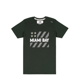 Miamibay T-shirt เสื้อยืด รุ่น SPLIT (ผู้ชาย) แฟชั่น คอกลม ลายสกรีน ผ้าฝ้าย cotton ฟอกนุ่ม ไซส์ S M L XL