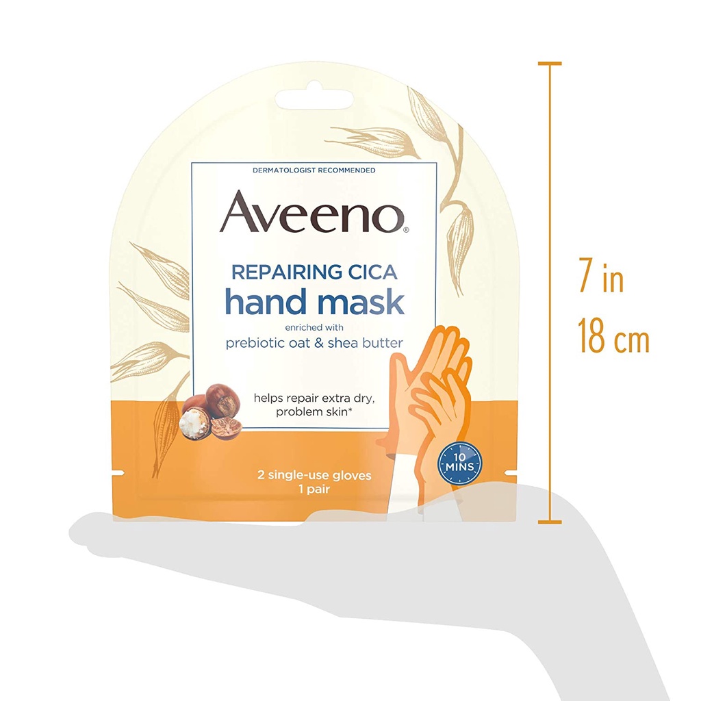 พร้อมส่ง-aveeno-repairing-cica-hand-mask-มาร์คมือชุ่มชื้น-ราคา-140-บาท