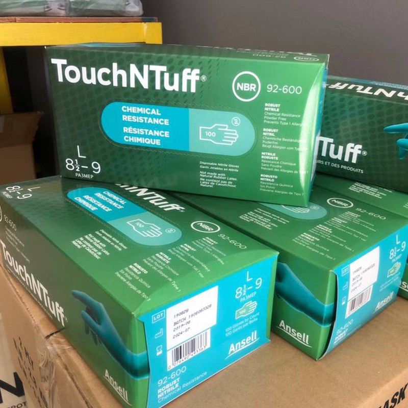 ภาพหน้าปกสินค้าถุงมือยาง ถุงมือยางไนไตร TouchNTuff 92-600 กันน้ำมัน สารเคมี ทนทาน ยืดหยุ่นกว่ารุ่นทั่วไป จากร้าน kitwiboonsupply บน Shopee