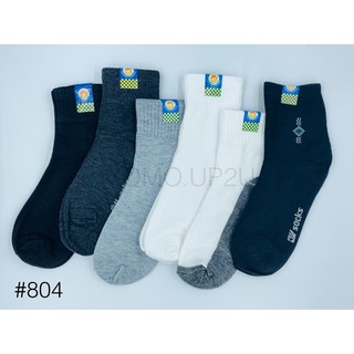 สินค้า OW Socks ถุงเท้าทำงานข้อกลาง 804 แพ็ค 12 คู่