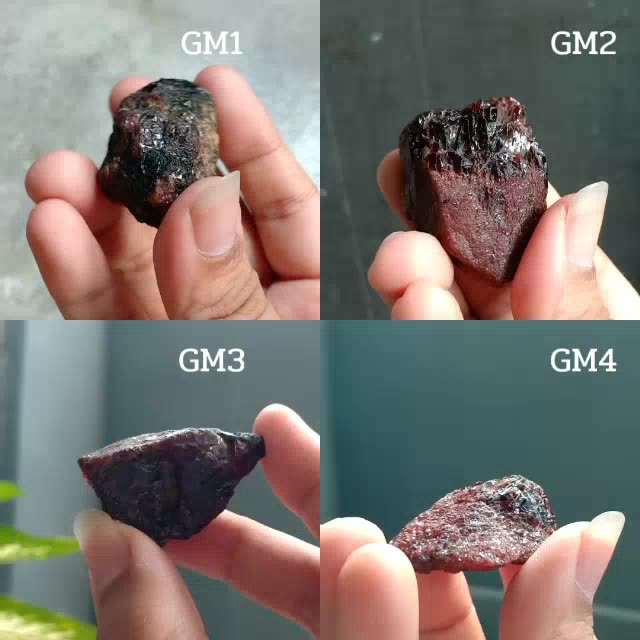 การ์เนต-garnet-หินดิบ-หินสีแดง-โกเมน-gm1-gm4-หินธรรมชาติ-หินสะสม