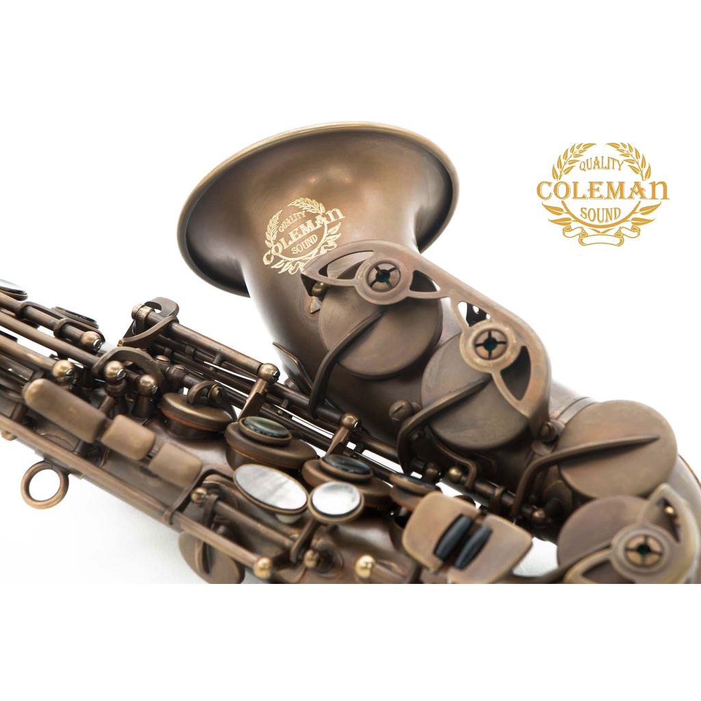 แซกโซโฟน-saxophone-curved-soprano-coleman-cl-335s-antique-red