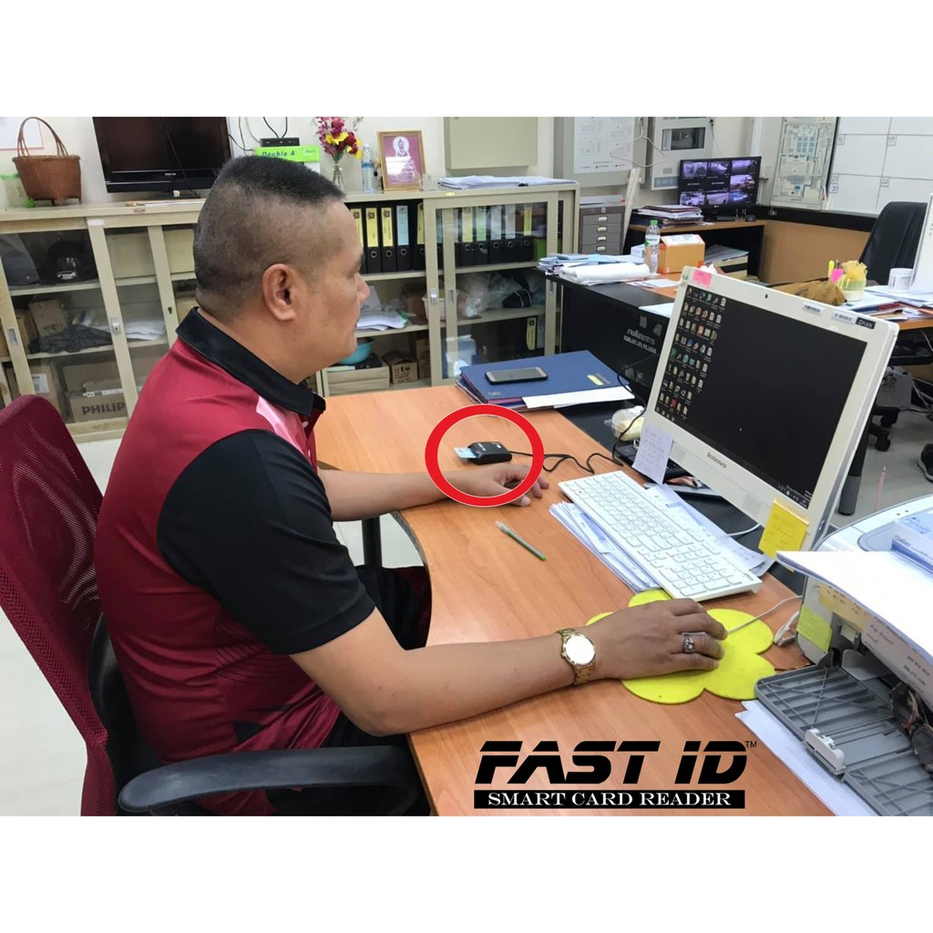 ภาพสินค้าFAST ID เครื่องอ่านบัตร เครื่องอ่านบัตรประชาชน/Smart Card Reader/SCR-N99 รุ่น EZ100PU  ICT2566 แถมฟรีโปรแกรม จากร้าน fastidthai บน Shopee ภาพที่ 6