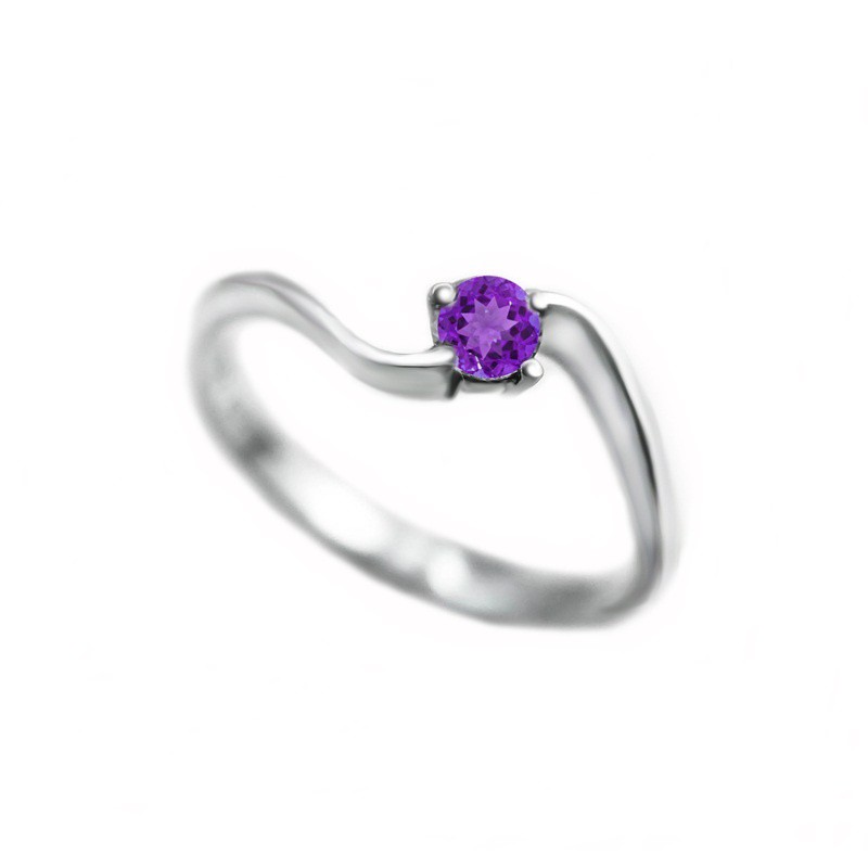 finejewelthai-แหวนอะเมทิสต์-แหวนเงิน-แหวนพลอยแท้-แหวนประจำเดือนเกิด-amethyst-silver-ring-r1073am