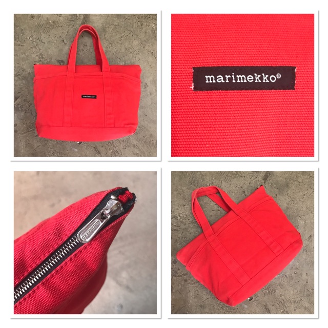 Marimekko UUSI Mini Matkuri Canvas cotton shoulder tote bag