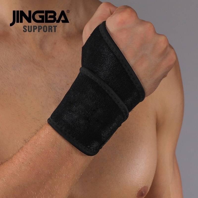 jingba-ผ้าพันข้อมือ-แก้ปวดเมื่อยอักเสบบริเวณข้อมือ-jingba-สายรัดข้อมือ-สีดำ-กล่องน้ำเงิน