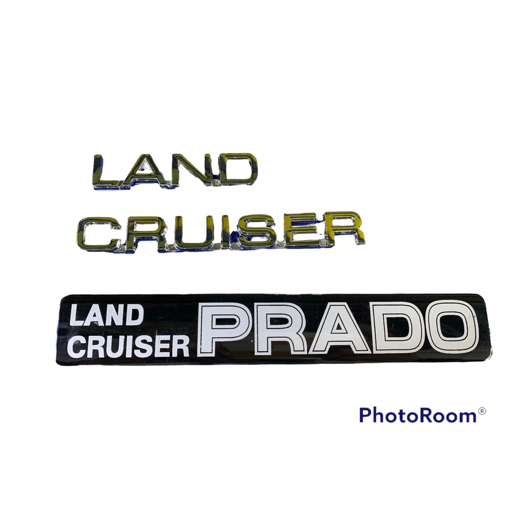 toyota-land-cruiser-prado-อักษร-โลโก้-ท้าย-โตโยต้า-แลนด์ครุยเซอร์-ปราโด-logo-สีเงิน-สีดำ-พลาสติก-landcruiser